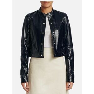 NWOT Sz S THEORY Mod Bomber Leather Jacket